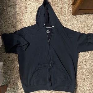 Black Oversized Zip-up